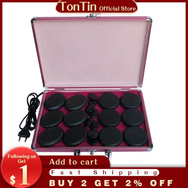 

stone body massager set with 220v heater box 20pcs/set ce and rohs