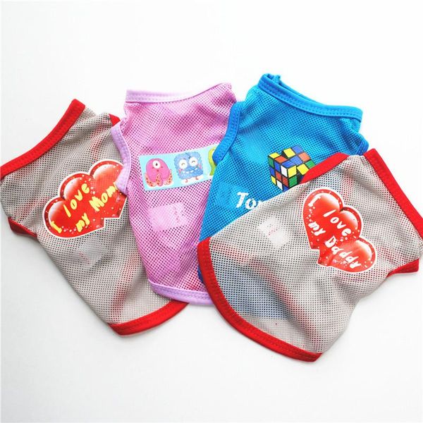 

dog apparel lovely summer pet vest 9 styles personality sunscreen breathable cool mesh shirt clothing for puppy and cat clothes