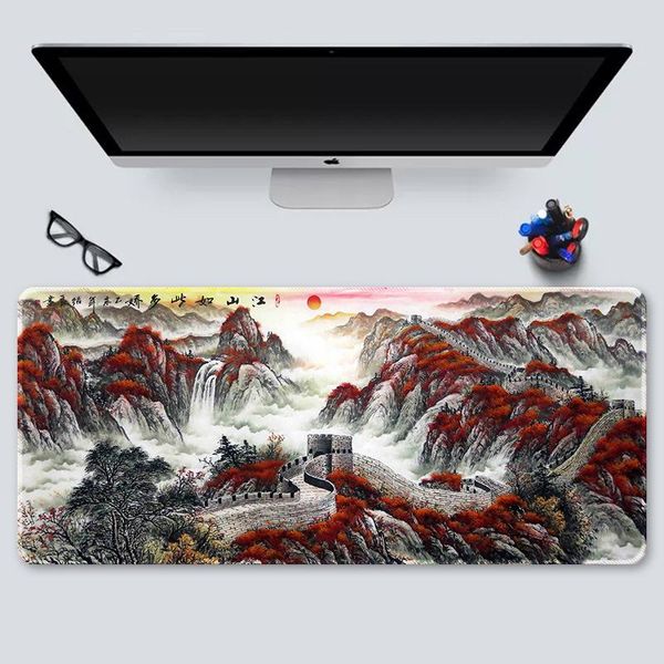 

mouse pads & wrist rests chinese style rubber personality mat xxl keyboard desklarge lapgamer mats gaming accessories computer pad