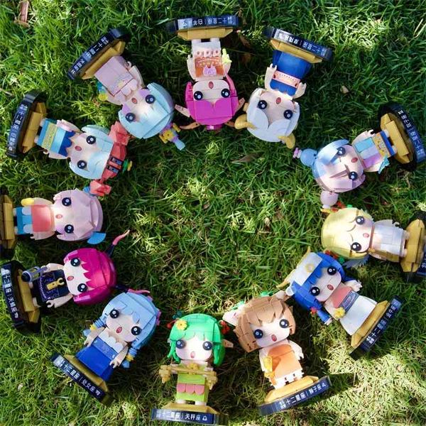 

weile chuangxiang twelve constellations building block doll is compatible with lego micro office decoration assembly toys