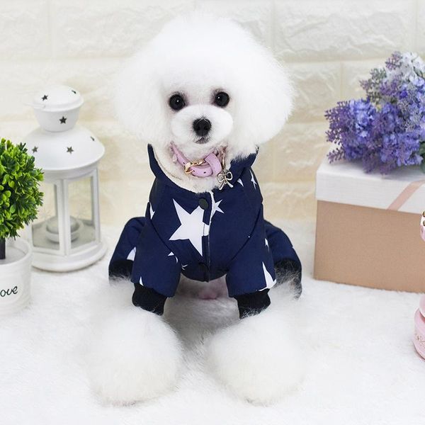 

dog apparel clothes stars patten winter warm waterproof pet coat jacket chihuahua yorkshire overalls for dogs