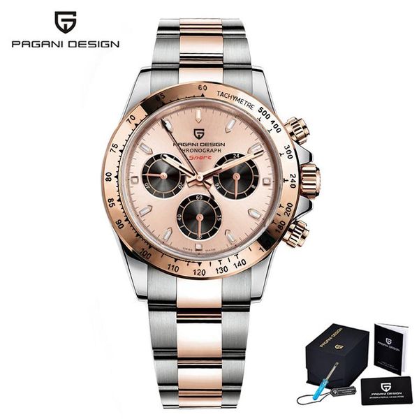 

wristwatches pagani design men's watches business wrist watch men quartz sport chronograph relogio masculino 2021, Slivery;brown