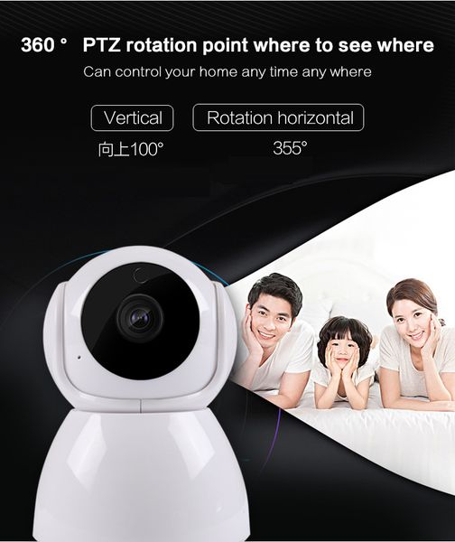 3MP 1080P PTZ WiFi IP Camera HD Visão Night Visão de Visão Automática CCTV Segurança 360 graus Casa Indoor Baby Monitor