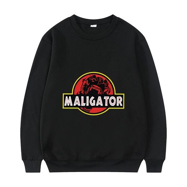 

men's hoodies & sweatshirts 2021 maligator malinois dog print sweatshirt men oversized loose simple funny streetwear women pullover, Black