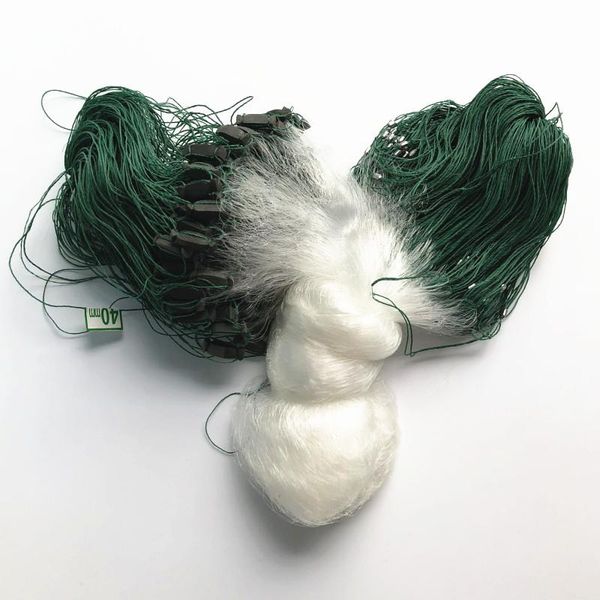 

soft gill net depth 1.2m fishing net length 60m fishing network 3 layer fish trap sticky fish outdoor red de pesca nylon