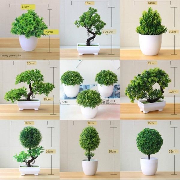 

decorative flowers & wreaths green artificial plants bonsai small tree pot simulation plastic potted ornaments home el garden decoration