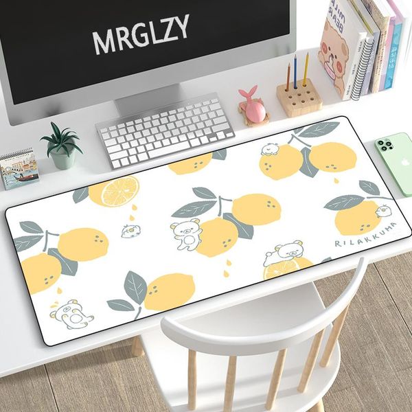 

mouse pads & wrist rests mrglzy 40x90/30x80cm multi-size gaming peripheral kawaii lemon large pad computer accessories mousepad keyboard des