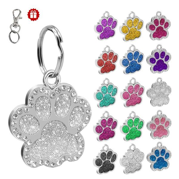 

custom dog tag personalized engraved pet puppy cat id collar tags stainless steel paw pet accessories for small dogs cat qyljfd