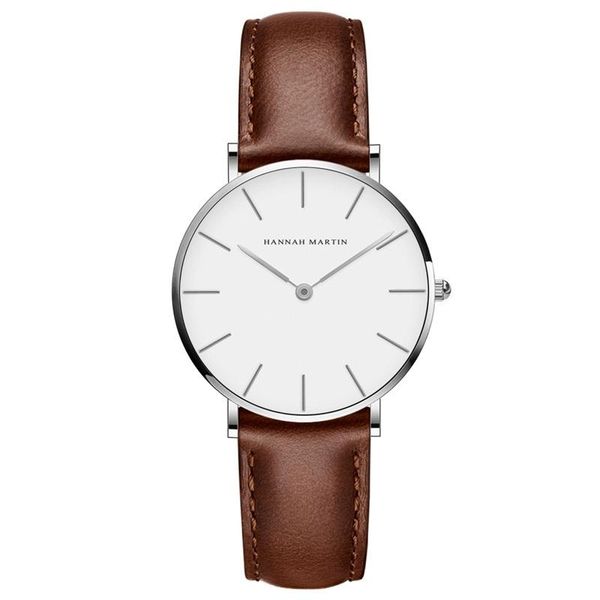 

wristwatches ins ladies watch japan quartz movement simple waterproof rose gold stainless steel mesh feminino, Slivery;brown