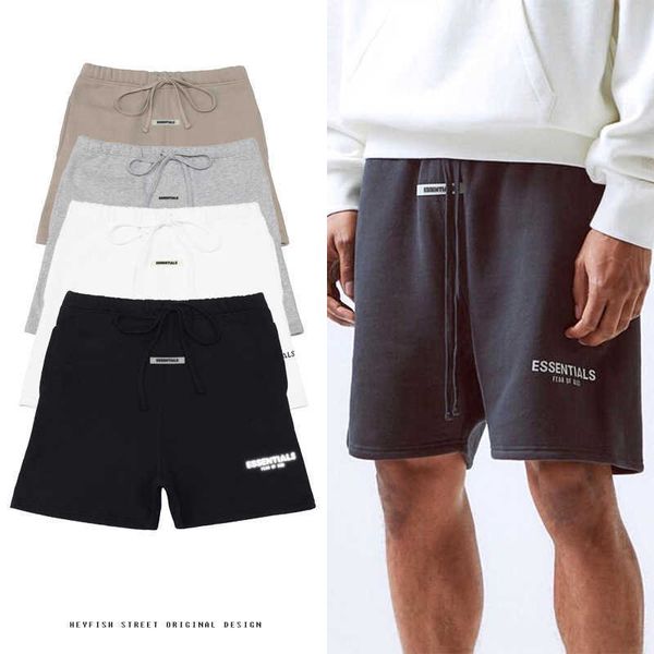 

fog essentials reflective shorts men's casual loose pair of godmwan, White;black