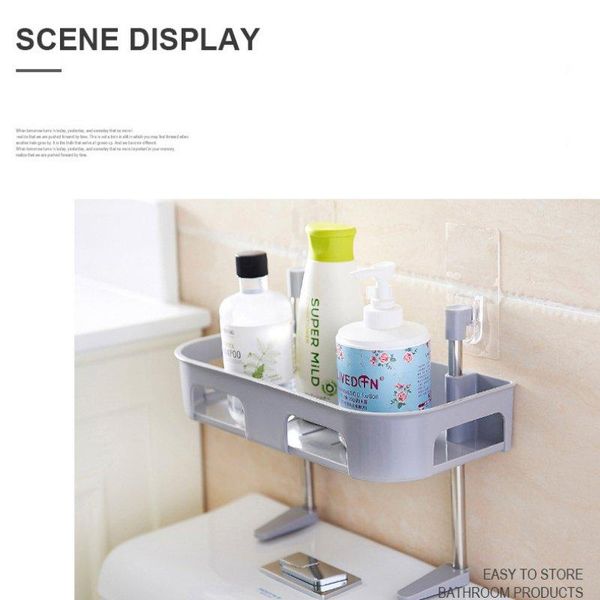 

bathroom shelves shower wall shelf punch mounted storage suction basket rackkitchen accessories