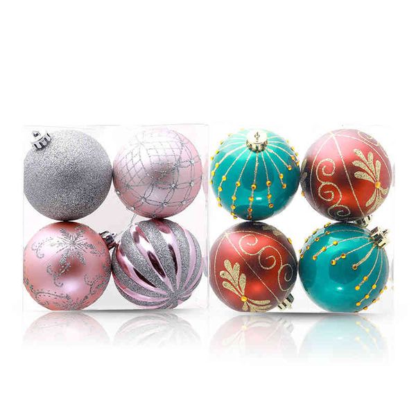 

yinghao painted ball 8cm christmas tree pendant decorations 4 sets