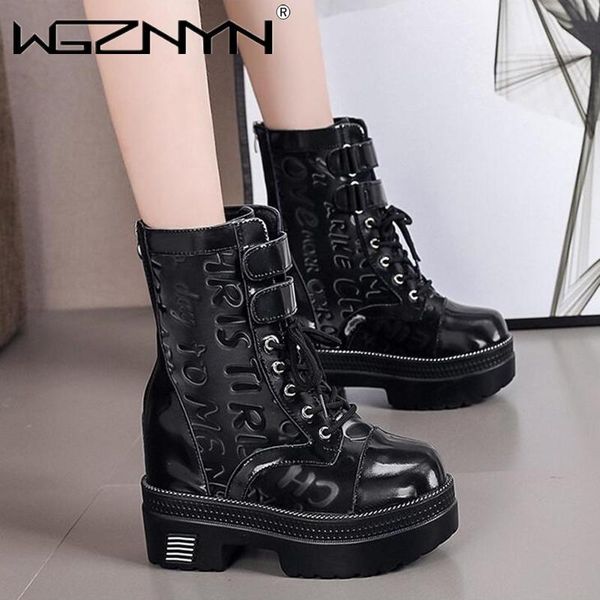 

boots s british style short autumn women heel lace-up women's european and american motorcycle 2021, Black