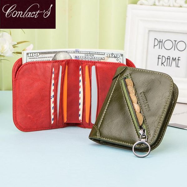 

wallets mini coin purses designer zipper women small money genuine leather ladies 2021 carteira feminina, Red;black