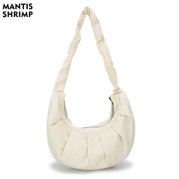 

evening bags women designer for female canvas shoulder ladies half moon fashion handbags casual handbag pleated package