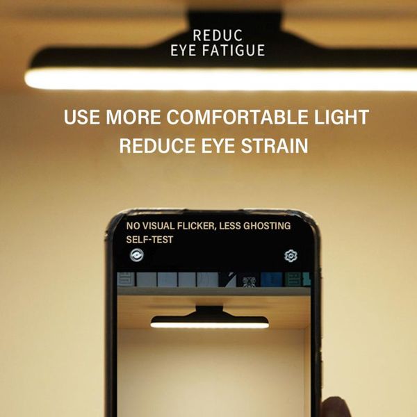 

dimming reading touch control home bedroom eye protect magnet adsorption smart cabinet light usb rechargeable desk 14pcs led