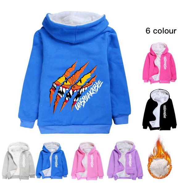 

down coat kids winter fleece jacket boy hoodie children's clothing girl hooded warm zipper windbreaker, Blue;gray