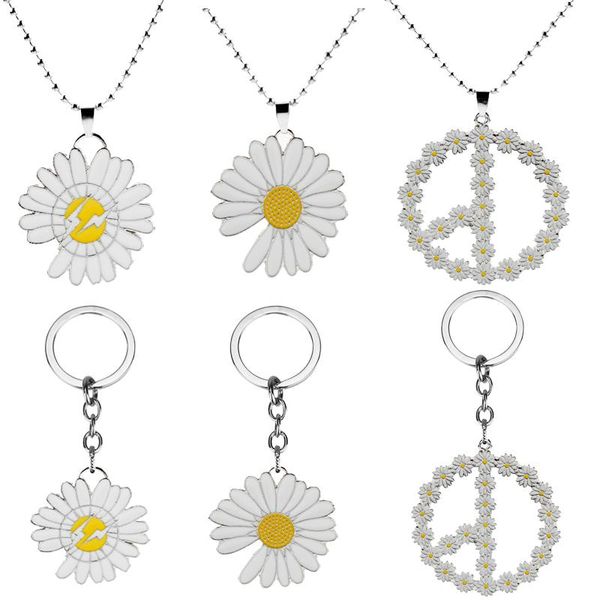 

pendant necklaces flower necklace daisy enamel women's 3 styles fashion drop bouquet clothes jewelry gifts, Silver
