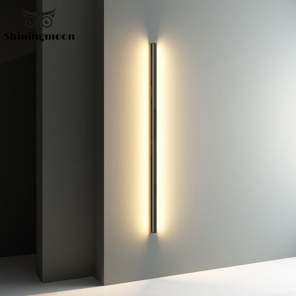 

modern minimalist led long wall lamp aluminum sconces fixtures indoor living room bedroom bedside lamp decor lighting luminaria