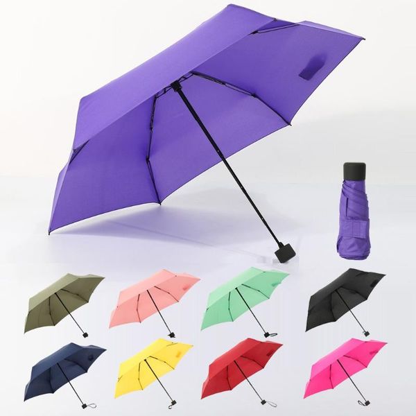 

umbrellas mini pocket compact umbrella sun anti uv 5 folding rain windproof travel portable fresh sunscreen parasol