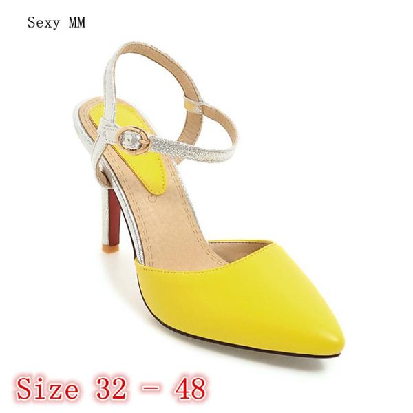 

dress shoes summer high heels women pumps heel stiletto woman party wedding small plus size 32 - 40 41 42 43 44 45 46 47 48, Black