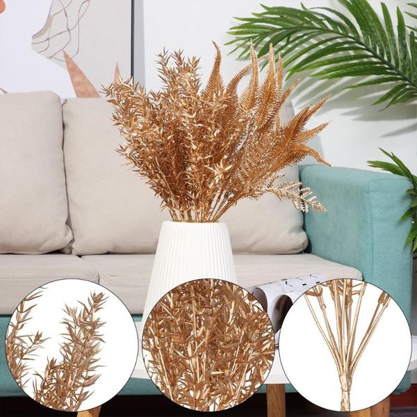 

decorative flowers & wreaths ornament faux plant gift box adornment christmas artificial flower simulation leaf gold silver