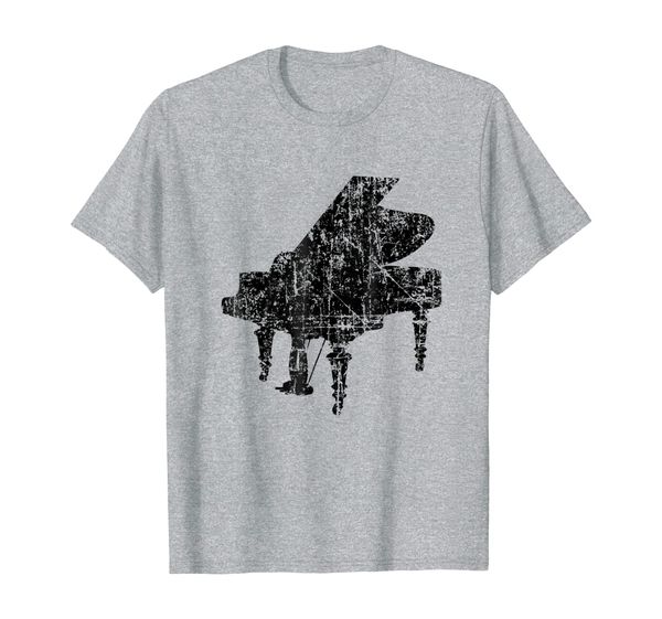

grand piano t-shirt, White;black
