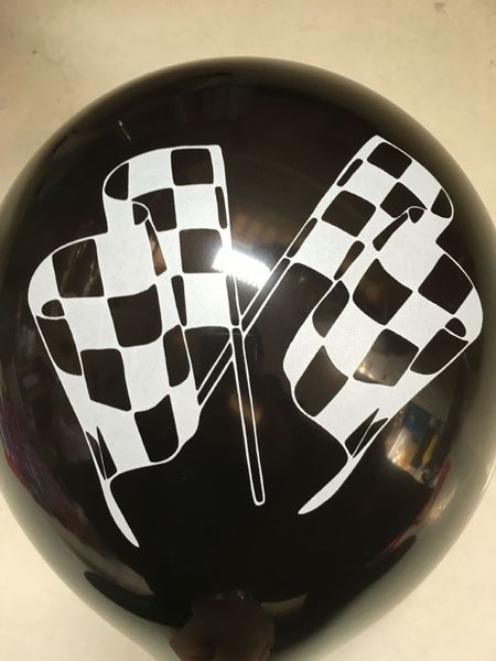 10-дюймовые латексные шар к клетчатым шарикам Автомобильные гонки линии игрушки детские партии украшения дома баллоны