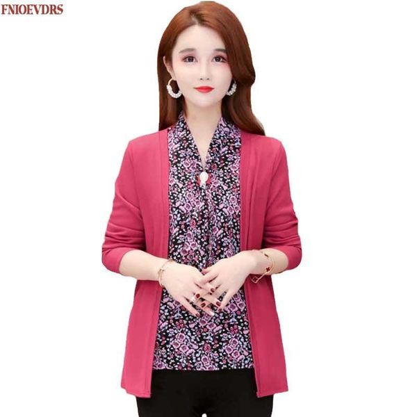 

women's blouses & shirts 2021 basic women fall design red elegant office lady vintage floral tunic faux two piece, White