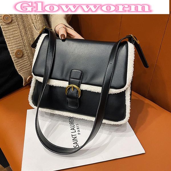 

autumn and winter large-capacity women's bag high-quality shoulder bag 2021 new fashion women's designer lamb hair messenger