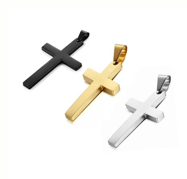 

2021 fashion stainless steel inverted cross pendant necklace lucifer satan punk jewelry chain for men women anti-christian gift, Silver