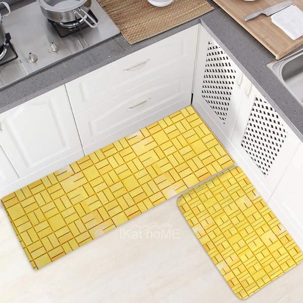 

carpets yellow geometric floor mat bedside rug kitchen carpet alfombra cocina doormats outdoor entrance dorm home decor non slip washble