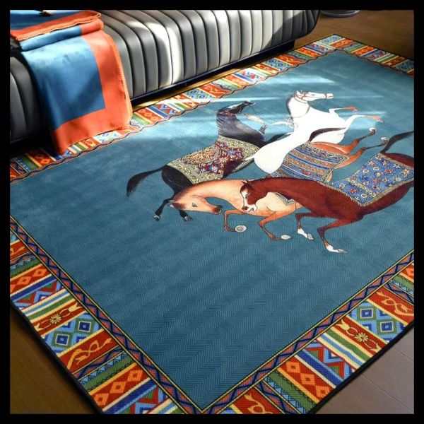 

carpets light luxury carpet print door mat foot pad non-slip home living room bedroom
