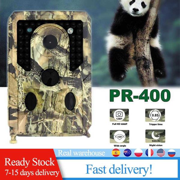 

pr-400 trail camera 34pcs infrared leds 940nm hunting camera 12mp 1080p 120 degree angle p56 waterproof infrared