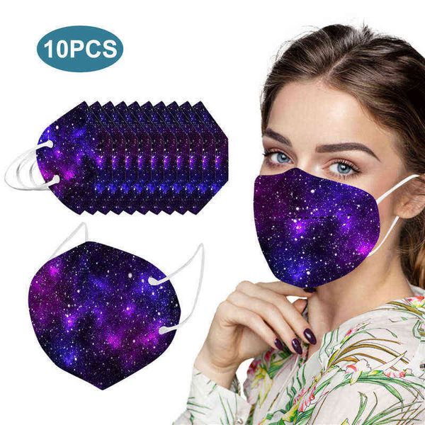

glittering powder tie dyed camouflage dust-proof protective mask kf95 adult