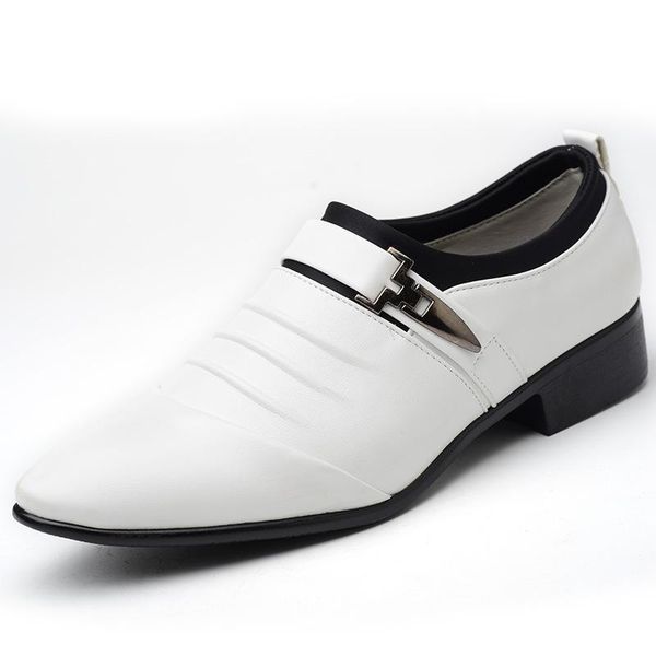 

dress shoes 2021 whiteengland style fashion men buckle strap business flats breathable wedding, Black