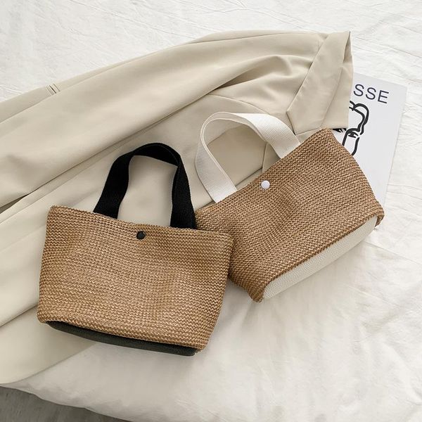 

shoulder bags women bag 2021 seaside summer beach holiday fashion woven vintage tote handbag straw for