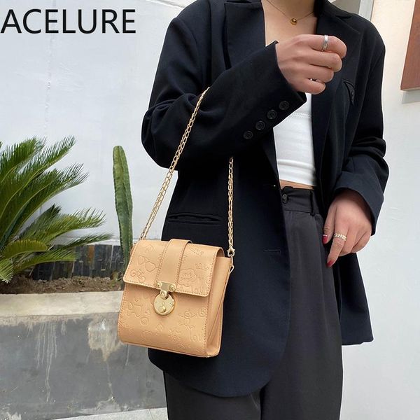 

shoulder bags acelure cartoon hasp small for women female black brown pu leather messenger lady girls cute flap purse