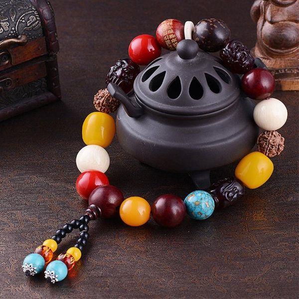 

wood beads bracelets car interior rearview mirror hanging pendant