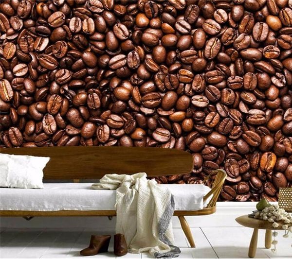 

wallpapers custom 3d murals.coffee beans wallpapers,coffee shop restaurant kitchen living room tv sofa wall bedroom waterproof wallpaper