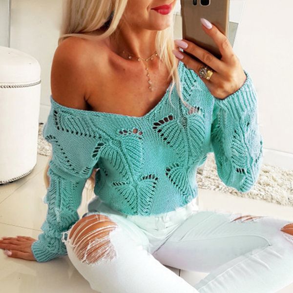 

new 2021 casual patchwork striped women knitted spring autumn three-quarter sleeve pullover ladies v neck hollow out sweater j062, White;black