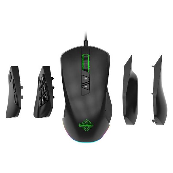 

ajazz gti 14 programmable gaming mouse rgb backlit 5000dpi gaming mouse optical for professional pc computer mice