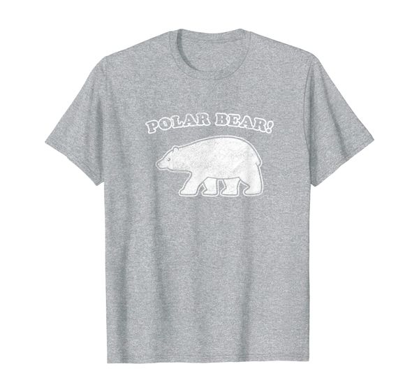 

retro polar bear t-shirt by turbo volcano vintage design, White;black