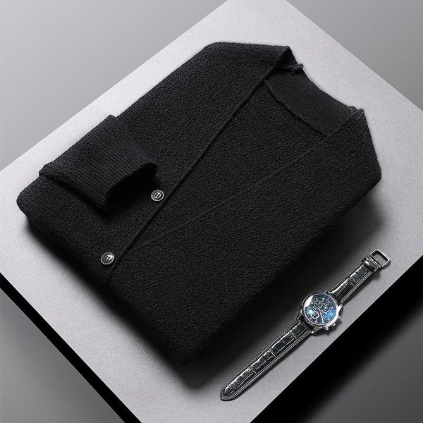 

2021 high end designer new autum winter brand fashion knit mens button cardigan sweaters cute casual men coats jacket clothing, White;black