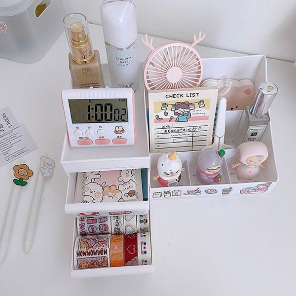 

hooks & rails 1pc cosmetic drawer makeup container desksundry jewelry storage case