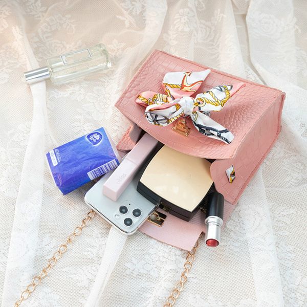 

luxury handle mini bags brand purses handbags 2020 women designer scarf shoulder crossbody bags female crocodile pattern totes, Black;red