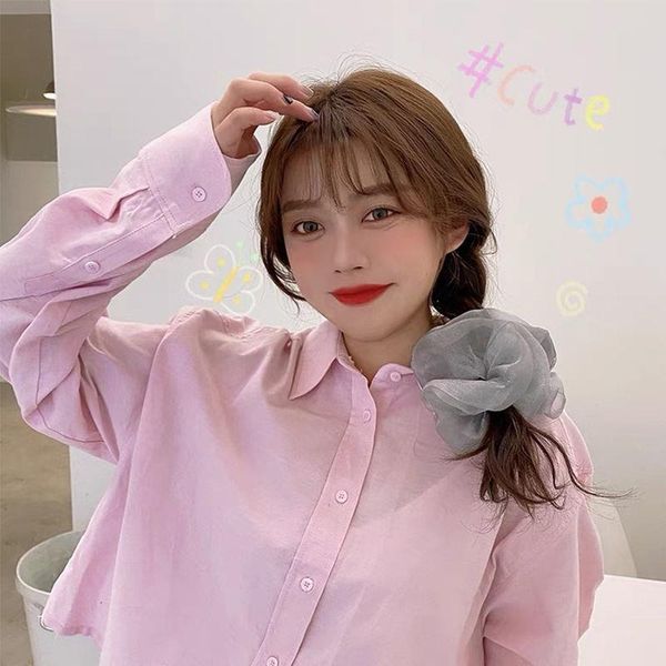

hair accessories oversized scrunchies organza ties elastic band women girs ponytail holder fashion ropes headband