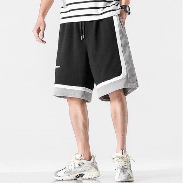 

iidossan 2021 new sports cotton shorts men gym summer basketball sport short pants fitness man hip hop joggers running shorts, White;black