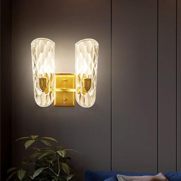 

wall lamp antique brass globe pin-up modern luxury gold led light fixtures living room clear glass lights