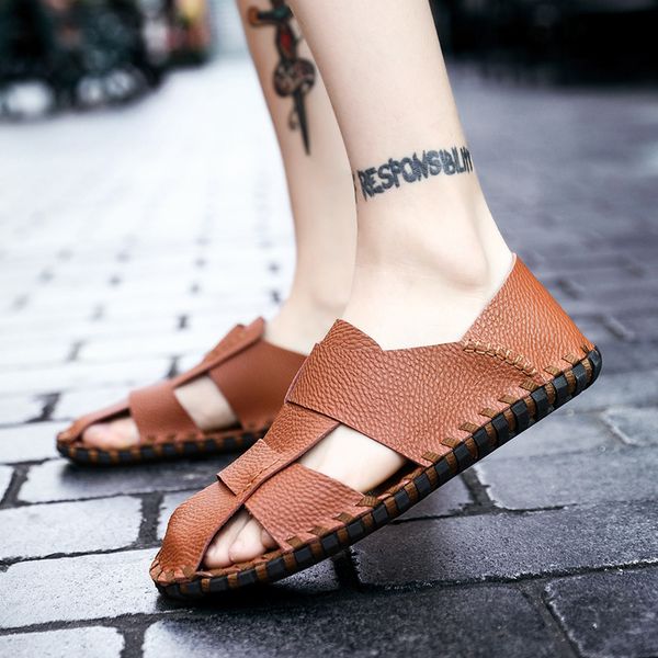 

sandals men's shoes summer fashion men's beach casual hollow sandals comfortable breathable hole 2hfd, Black